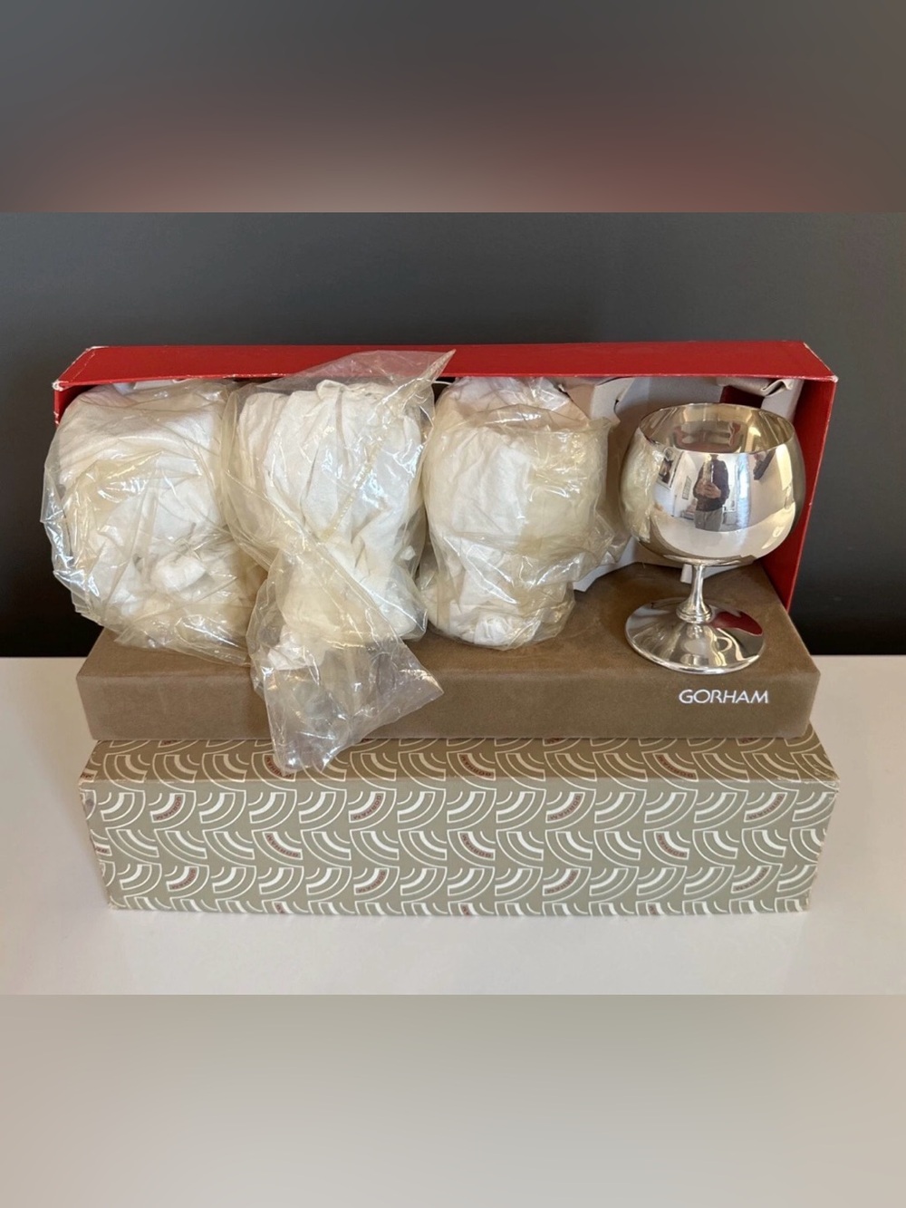 Gorham  Silver Plate Goblet Cups YC 1144 NIB Set Of 4 New